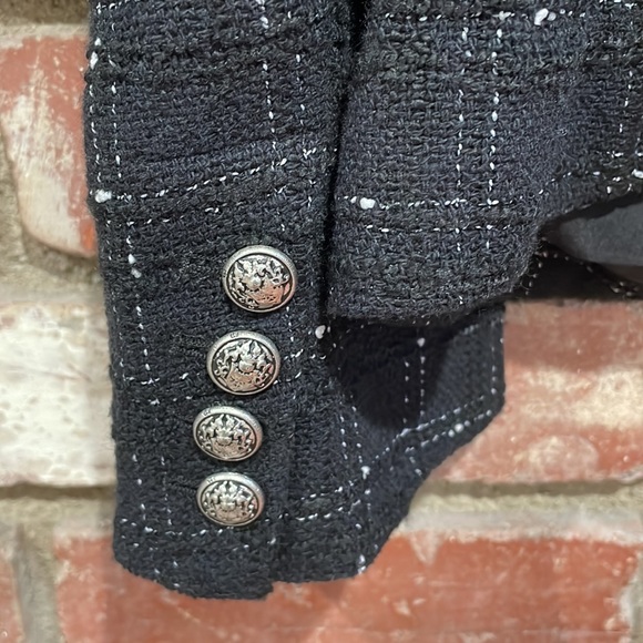 NWT Generation Love Knight Black White Tweed Blazer jackets - Picture 7 of 9
